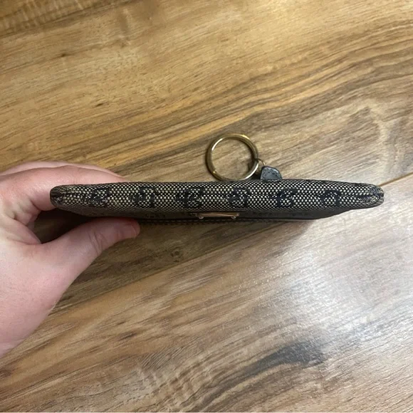 Dooney & Burke Monogram DB Black Wristlet (no strap) - Picture 4 of 8